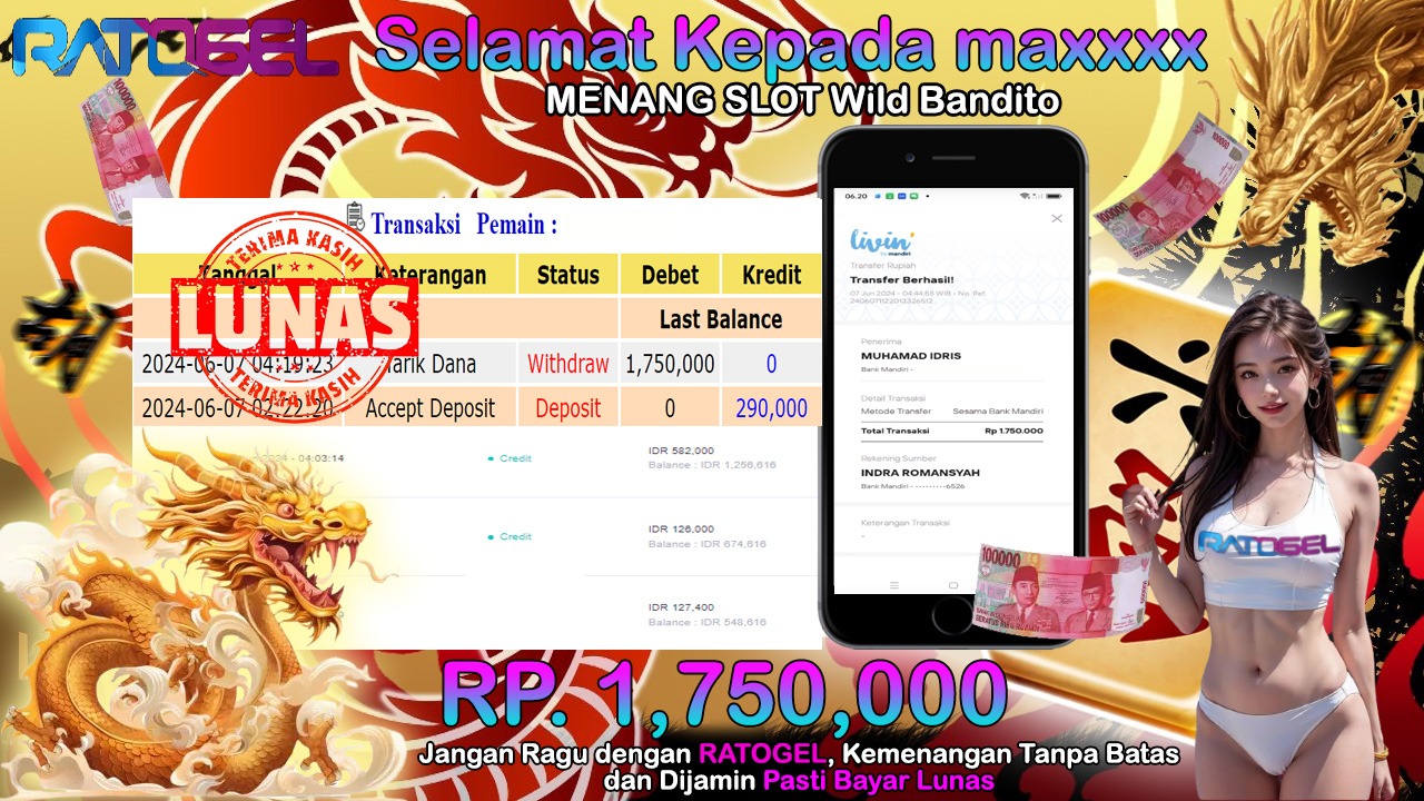 BUKTI JP SLOT DAN TOGEL TERPERCAYA DI INDONESIA TGL 07-06-2024