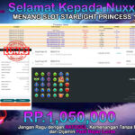 BUKTI JACKPOT SLOT STARLIGHT PRINCES 1000 TERPERCAYA DI INDONESIA TGL 13-09-2024